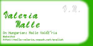 valeria malle business card